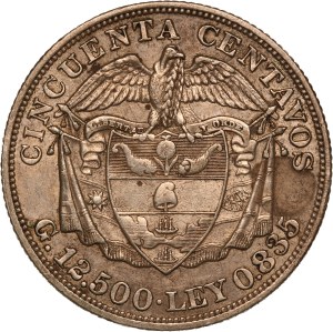 Colombia 50 Centavos 1902 Silver
