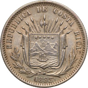Costa Rica 25 Centavos 1893 Silver