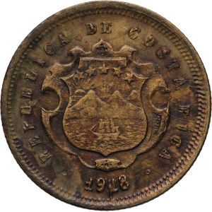 Costa Rica 10 Centavos 1918 GCR