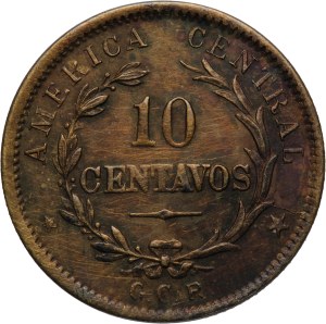 Costa Rica 10 Centavos 1918 GCR