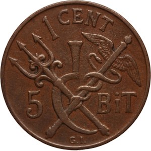 Danish West Indies 1 Cent 1905 P 5 Bit