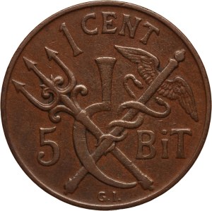 Danish West Indies 1 Cent 1905 P 5 Bit
