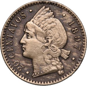 Dominican Republic 20 Centavos 1897