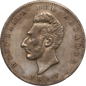 Ecuador 1 Sucre 1897 LIMA Silver
