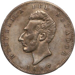 Ecuador 1 Sucre 1897 LIMA Silver