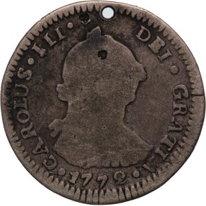 Guatemala 1 Real 1772 GP Holed Silver