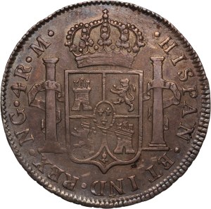 Guatemala 4 Reales 1821 NG M Silver