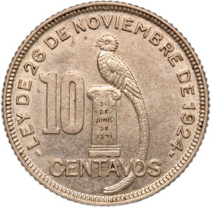 Guatemala 10 Centavos 1933 Silver