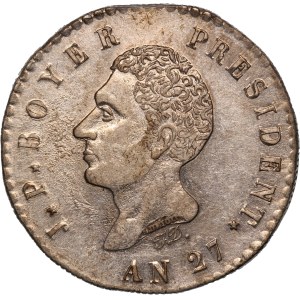 Haiti 100 Centimes 1830 (27) Silver
