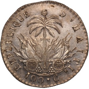 Haiti 100 Centimes 1830 (27) Silver
