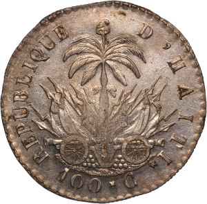 Haiti 100 Centimes 1830 (27) Silver