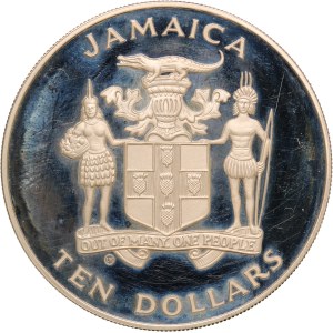 Jamaica 10 Dollars 1984 CHI Silver