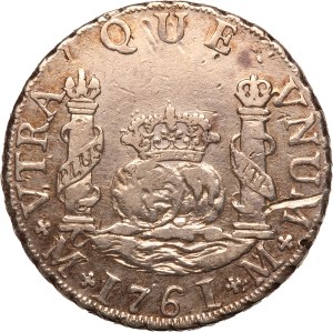 Mexico 2 Reales 1761 M Silver