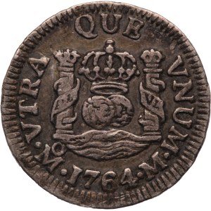Mexico 1/2 Real 1764 M Silver