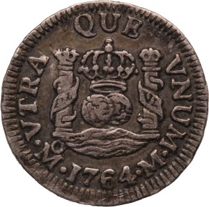 Mexico 1/2 Real 1764 M Silver