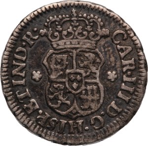 Mexico 1/2 Real 1764 M Silver