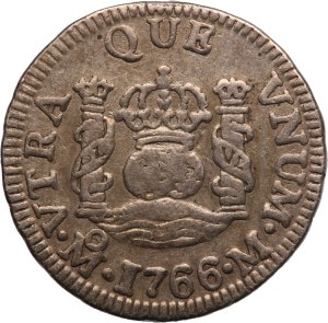 Mexico 1/2 Real 1766 M Silver