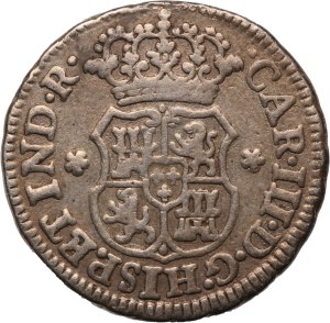 Mexico 1/2 Real 1766 M Silver