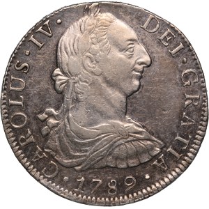 Mexico 8 Reales 1789 Mo FM Silver