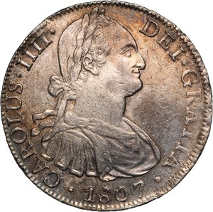 Mexico 8 Reales 1807 TH 1807/6 Overdate Silver
