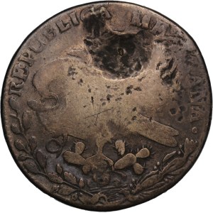 Mexico 8 Reales 1824 Mo JM Hookneck Rare Silver