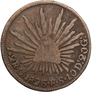 Mexico 2 Reales 1826 Ga FS Silver