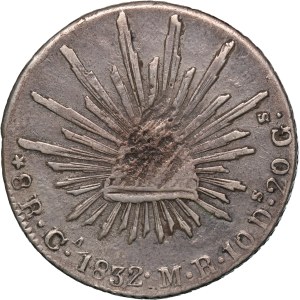 Mexico 8 Reales 1832 Ca MR Key Date Silver