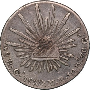 Mexico 8 Reales 1832 Ca MR Key Date Silver