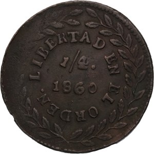 Mexico 1/4 Real 1860 Quarto/Quartilla