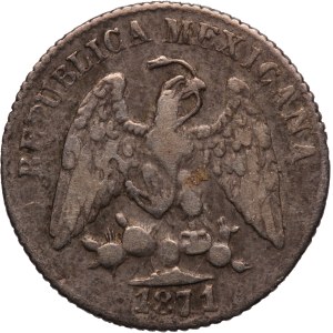 Mexico 5 Centavos 1871 Cn P Rare Silver