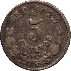 Mexico 5 Centavos 1871 Cn P Rare Silver