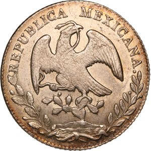 Mexico 8 Reales 1877 Ga JA Silver