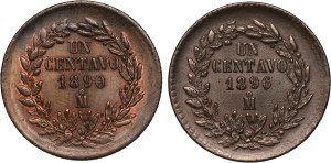 Mexico Lot of 2 Coins 1896 Mo