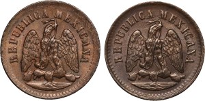 Mexico Lot of 2 Coins 1896 Mo