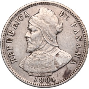 Panama 10 Centesimos 1904 Silver