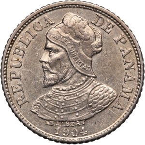 Panama 5 Centesimos 1904 Silver
