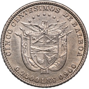 Panama 5 Centesimos 1904 Silver