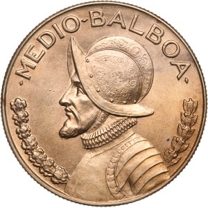 Panama 1/2 Balboa 1930 Silver