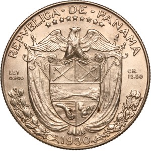 Panama 1/2 Balboa 1930 Silver