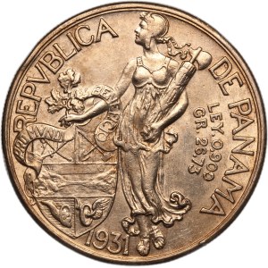 Panama 1 Balboa 1931 Silver