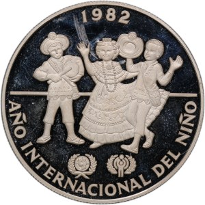 Panama 10 Balboas 1982 Silver
