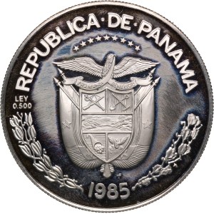 Panama 1 Balboa 1985 FM Rare Silver