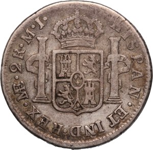 Peru 2 Reales 1775 MJ Silver