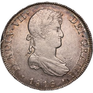 Peru 8 Reales 1816 JP Silver