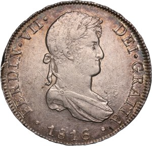 Peru 8 Reales 1816 JP Silver
