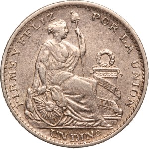 Peru 1 Dinero 1903 JF Silver