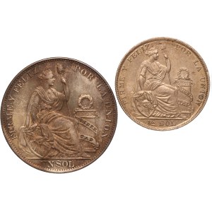 Peru Lot of 2 Coins (1916-1928)