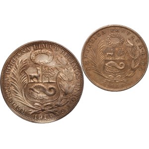 Peru Lot of 2 Coins (1916-1928)