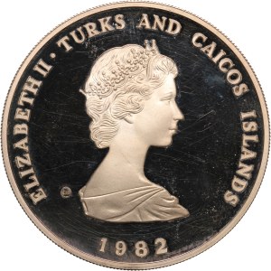 Turks and Caicos 10 Crowns 1982 CHI Silver