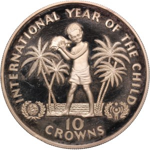 Turks and Caicos 10 Crowns 1982 CHI Silver